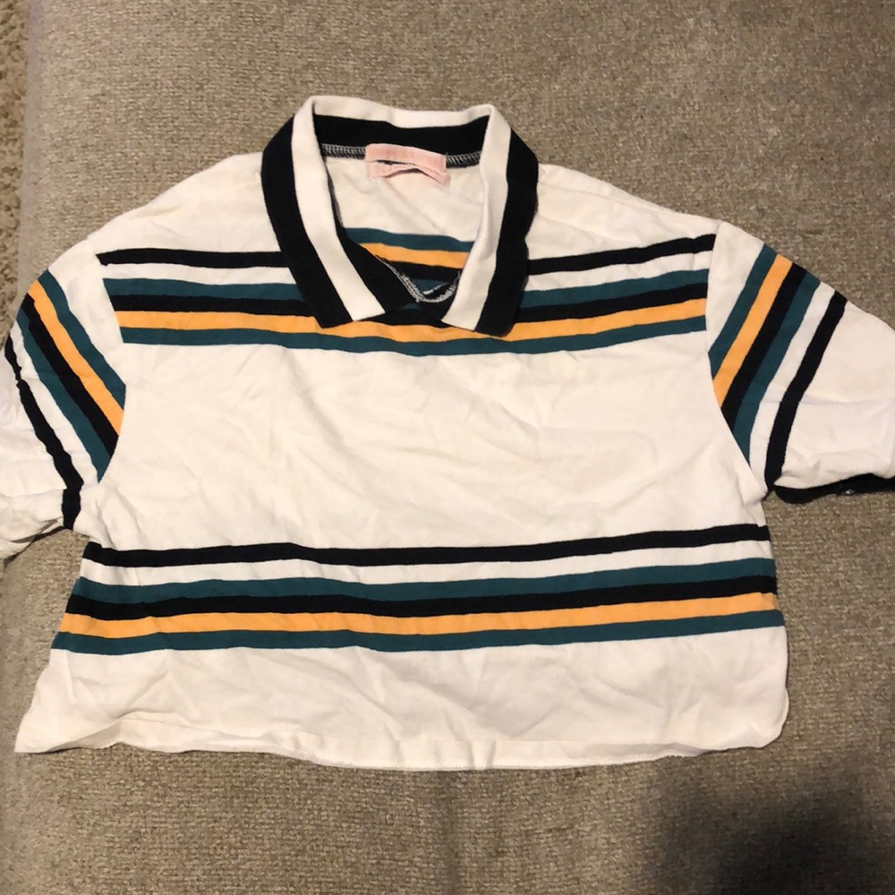 Urban outfitters collared crop top